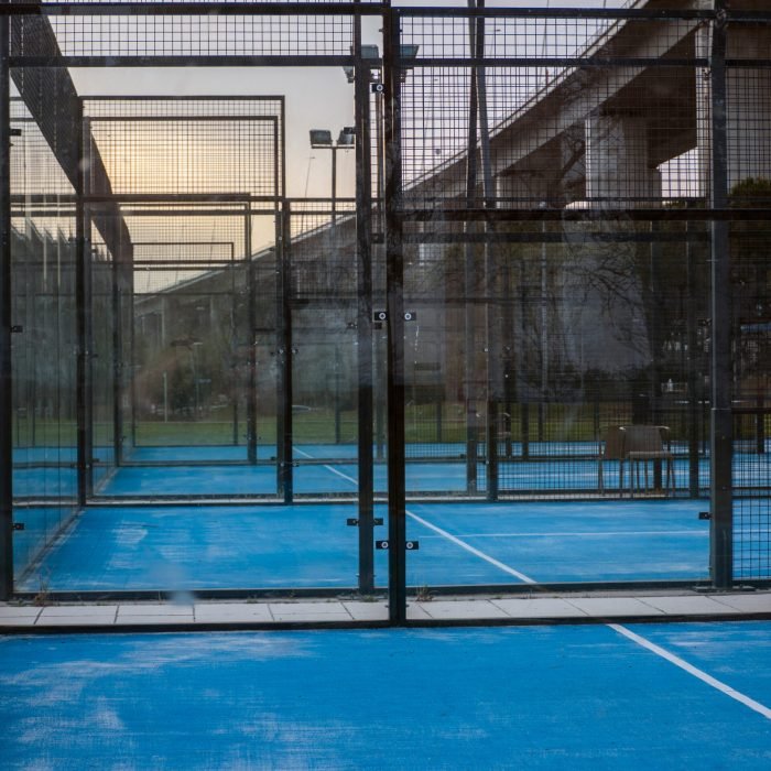 Sports,Field,Court,To,Play,Padel.,Blue,Hour,Sunset